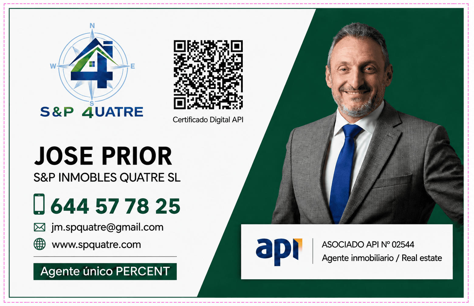 Tarjeta de visita de Jose Prior